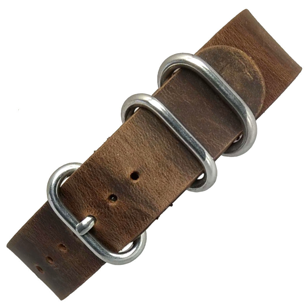 Vintage Highley Genuine Leather Watch Strap - Light Brown