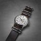 time+ NATO ZULU 5-ring Oil Leather Military Watch Strap Dark Brown