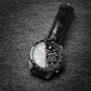 time+ 2 Piece Crocodile Embossed Leather Watch Strap Band Black