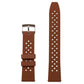 time+ FKM Rubber Fluororubber Tropical Style Quick Release 2 Piece Watch Strap Band Brown