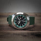 time+ FKM ラバー フッ素ゴム トロピカル スタイル クイックリリース 高耐久 腕時計ベルト グリーン