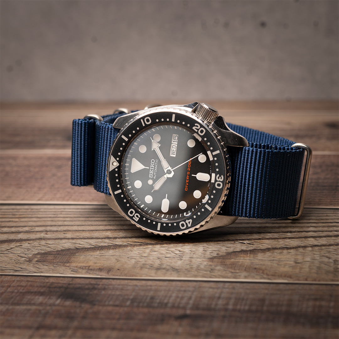Deluxe Nylon Nato Watch Strap Pure Black