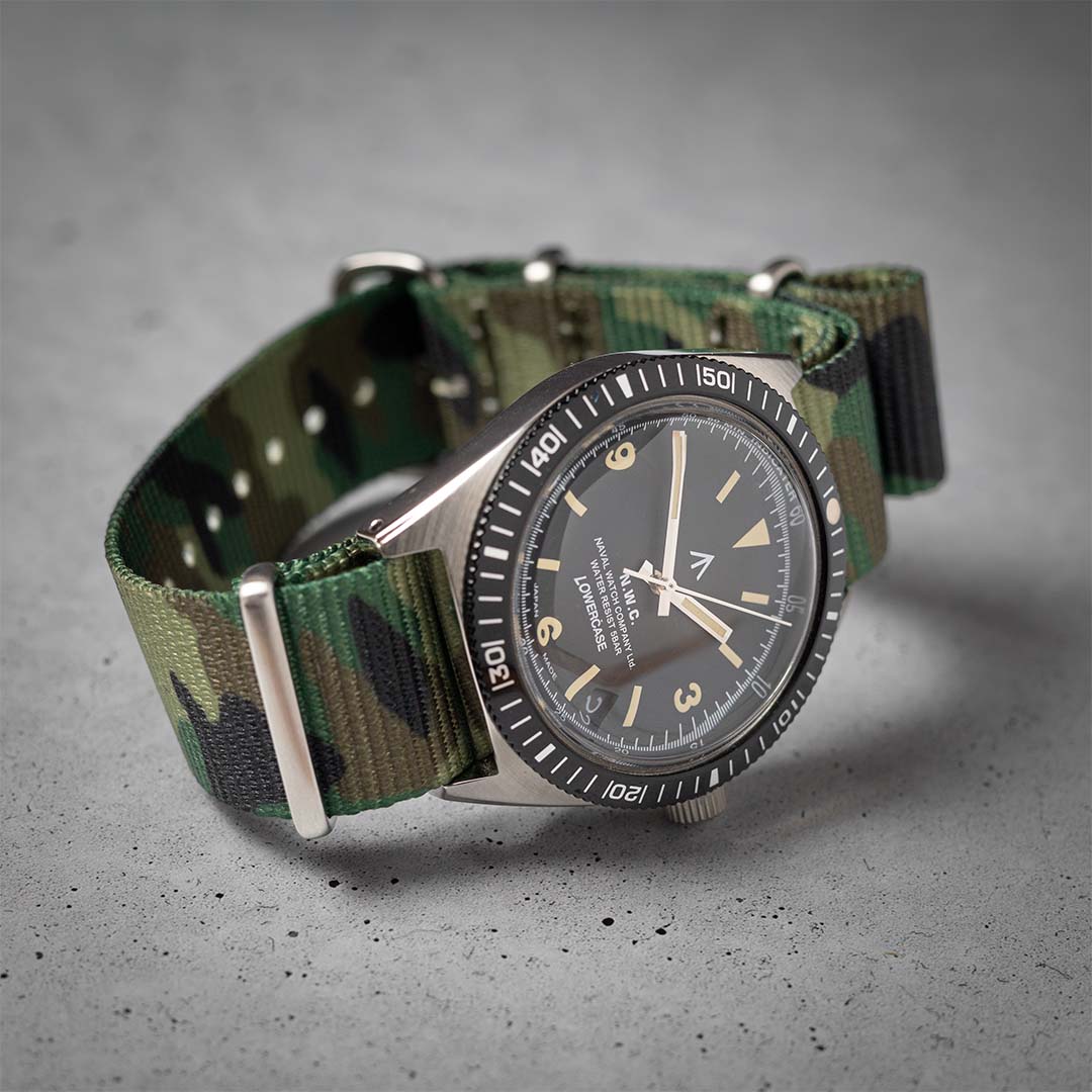 NATO 20mm G10 Military Watch Band Nylon Strap, Military Green, Sandbla -  Strapcode