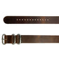 time+ NATO ZULU 3-ring Distressed Leather Military Watch Strap Vintage Brown