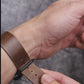 time+ NATO ZULU 3-ring Distressed Leather Military Watch Strap Vintage Brown