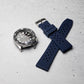 time+ FKM ラバー フッ素ゴム トロピカル スタイル クイックリリース 高耐久 腕時計ベルト ネイビー