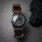 time+ NATO ZULU 5-ring オイルレザー ストラップ腕時計ベルト ミリタリーバンド ダークブラウン