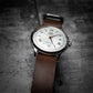 time+ NATO ZULU 3-ring オイルレザー ストラップ腕時計ベルト ミリタリーバンド ブラウン