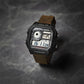 time+ 2 Piece Distressed Leather Watch Strap Band Vintage Brown