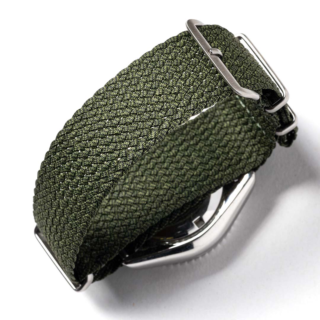 time+ NATO G10 Perlon Military Watch Strap Green