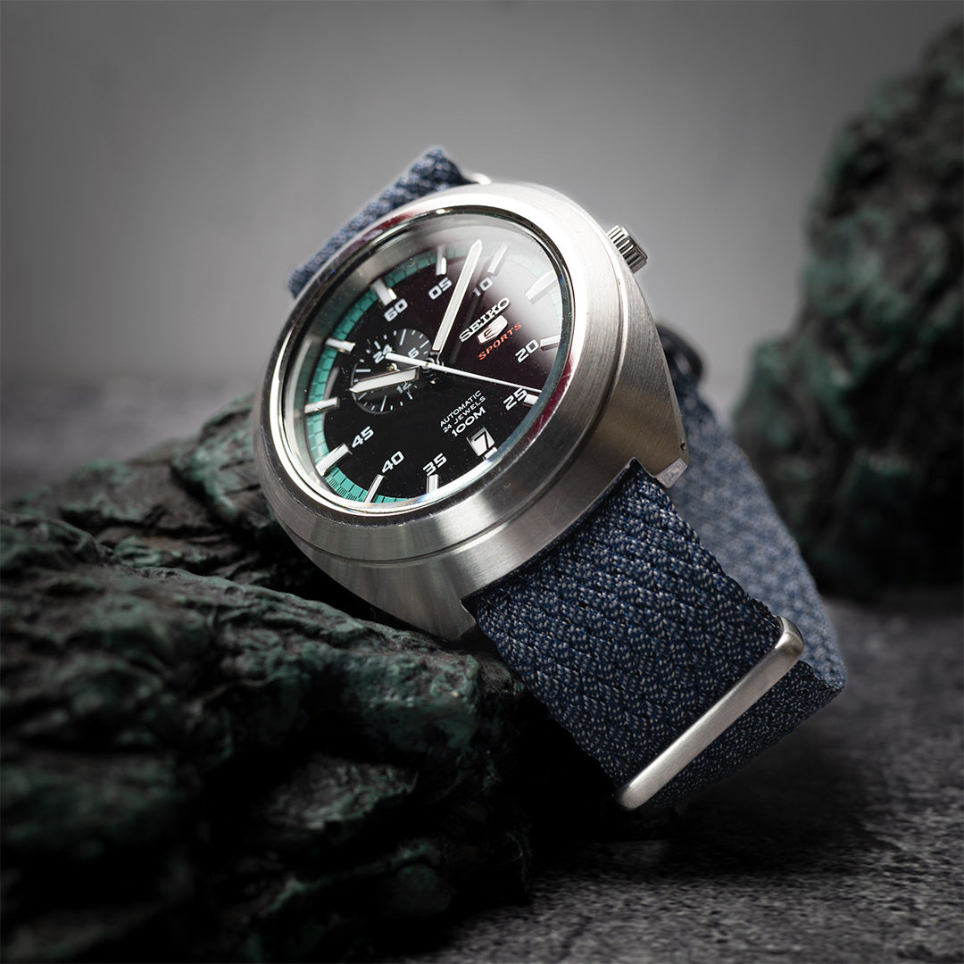 time+ NATO G10 パーロン ストラップ ミリタリー腕時計ベルト ネイビー