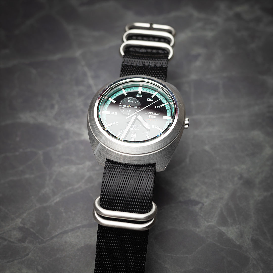 time+ NATO ZULU 5-ring シートベルトナイロン ストラップ 腕時計ベルト ミリタリーバンド ブラック