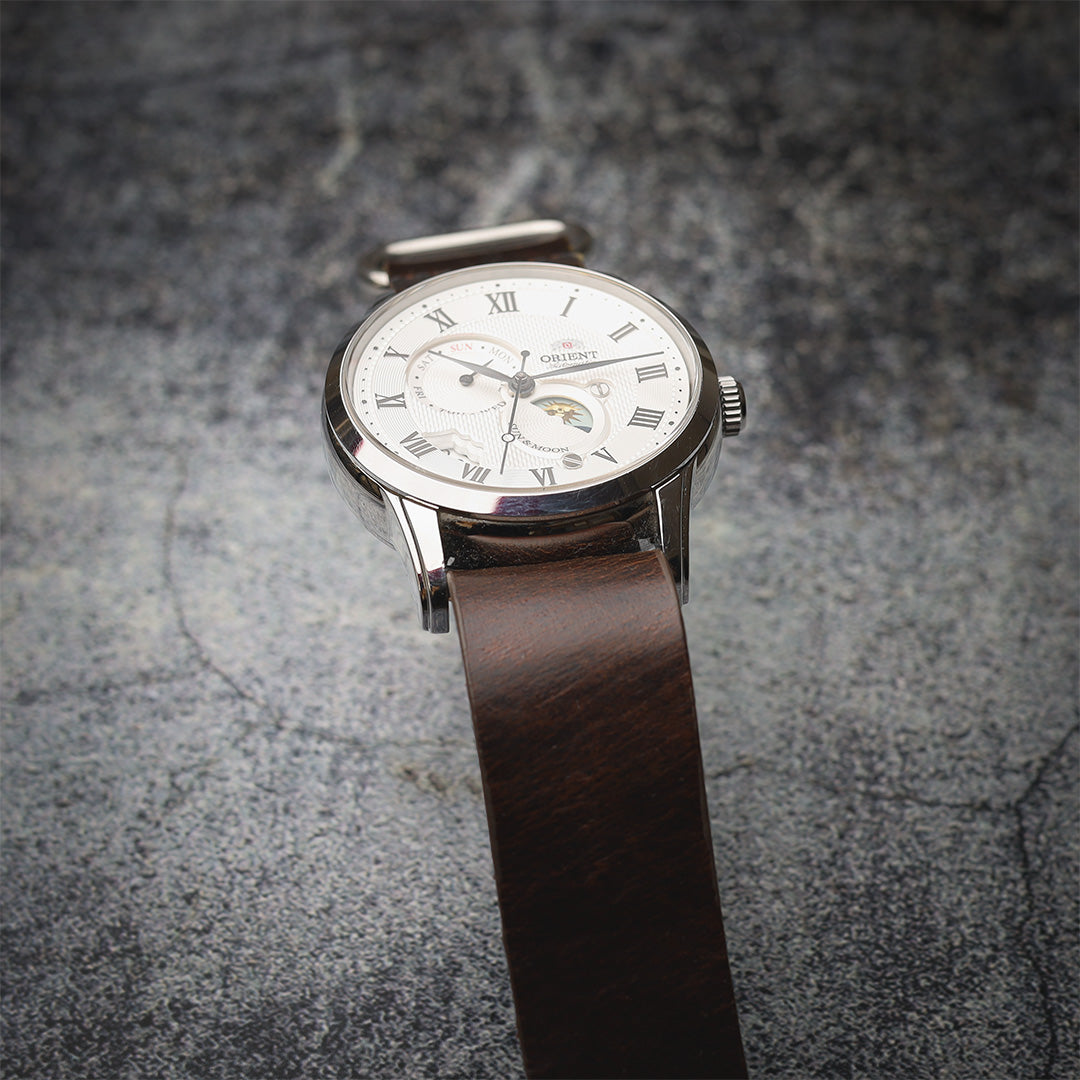 time+ NATO ZULU 3-ring オイルレザー ストラップ腕時計ベルト